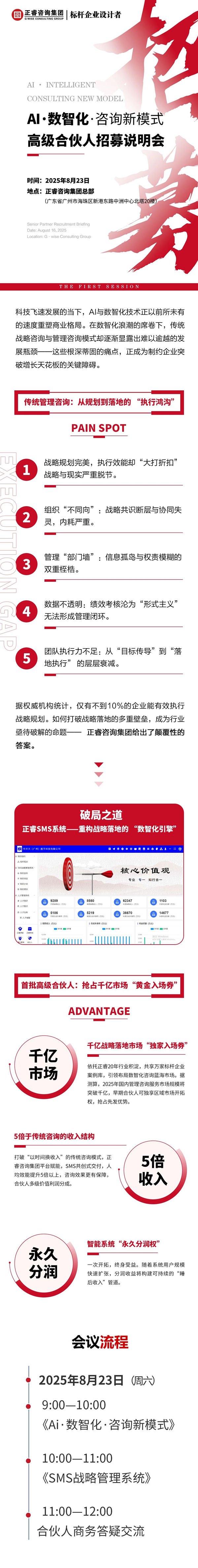 正睿咨詢集團(tuán)AI數(shù)智化咨詢新模式首屆高級(jí)合伙人招募說明會(huì)